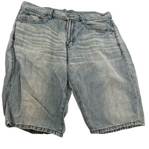 5th Street Men’s Denim Shorts XL Light Wash Casual Cotton-Linen Blend